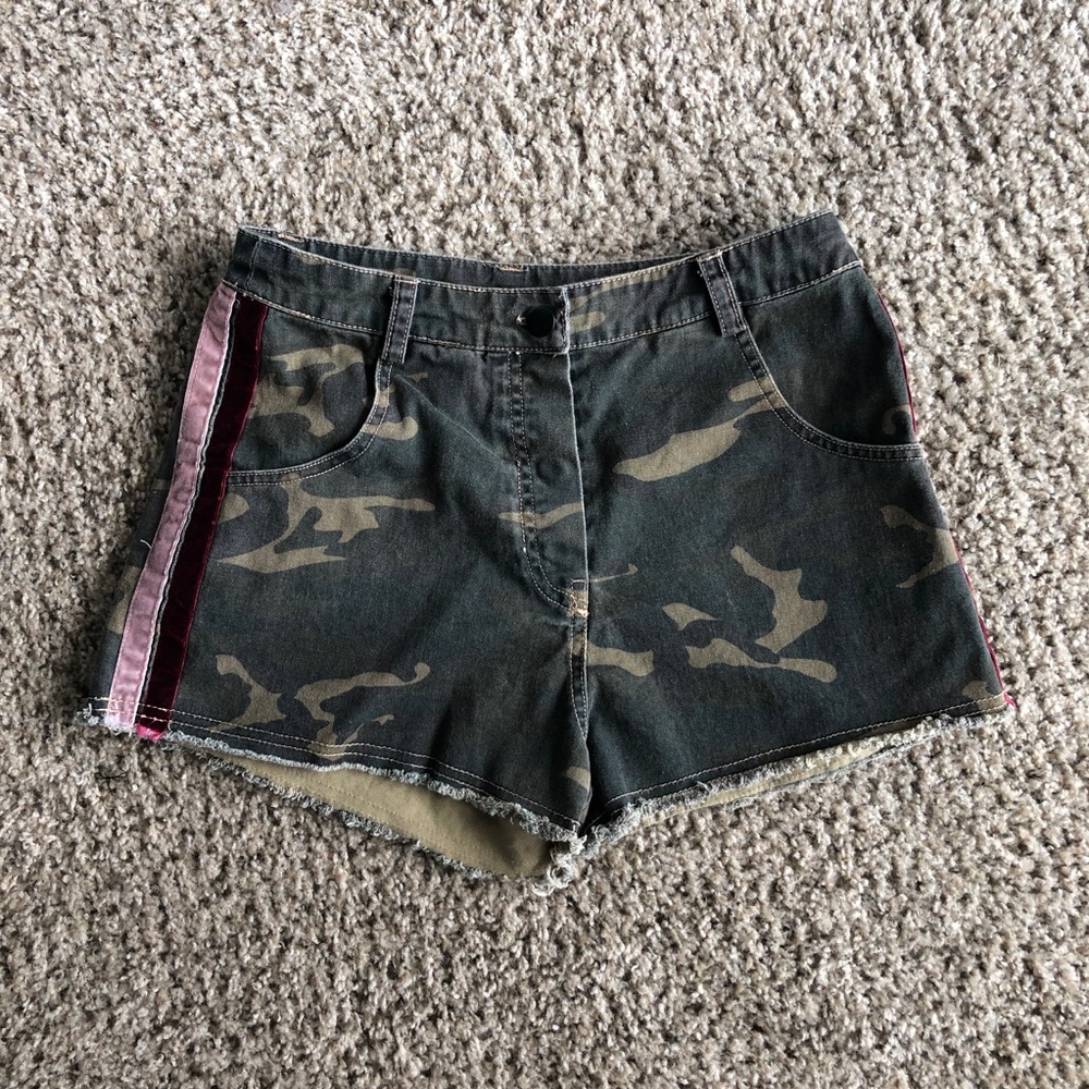 Camo High Rise Shorts